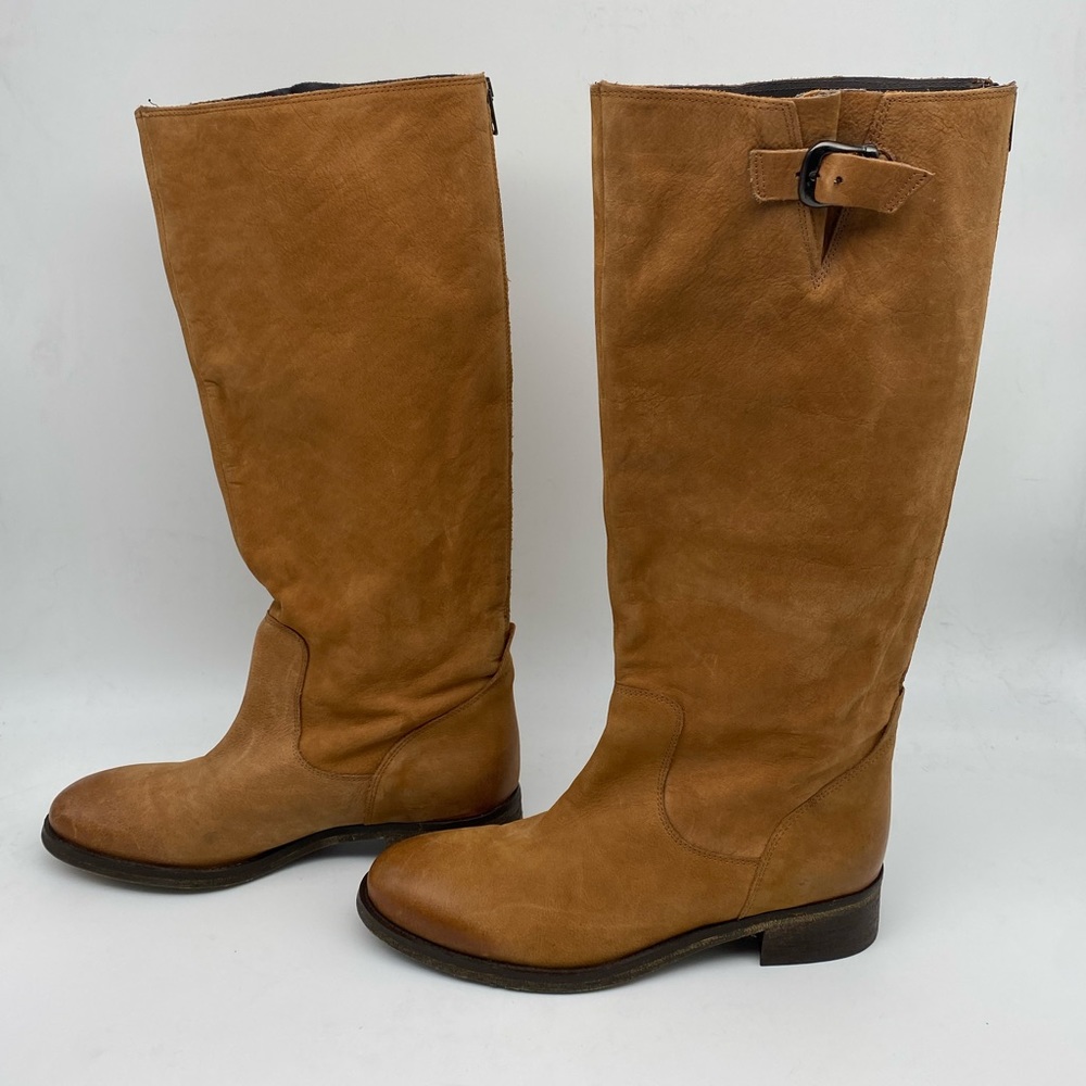 Lavorazione Artigiana Brown Leather Calf High Boots Women’s 9 Minimal Ware